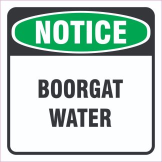 Boorgat Water Sign - 190x190mm