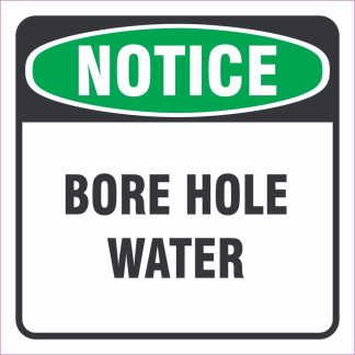 Bore Hole Water Sign - 190x190mm