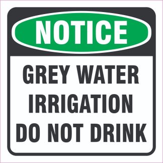 Grey Water Irrigation Sign - 190x190mm