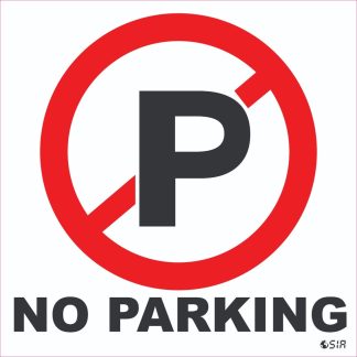 No Parking Sign - 190x190mm